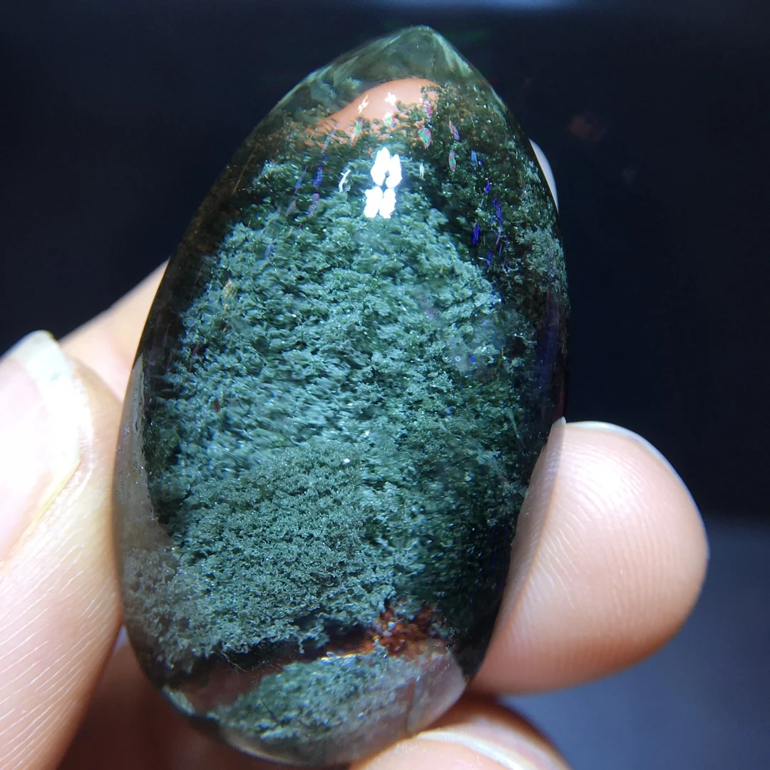 

Натуральный зеленый фантомный кварц, кулон, ювелирные изделия для женщин и мужчин, 36,7/22,1/15,3 мм, ожерелье с каплями воды, фантомный редкий сад, AAAAAA