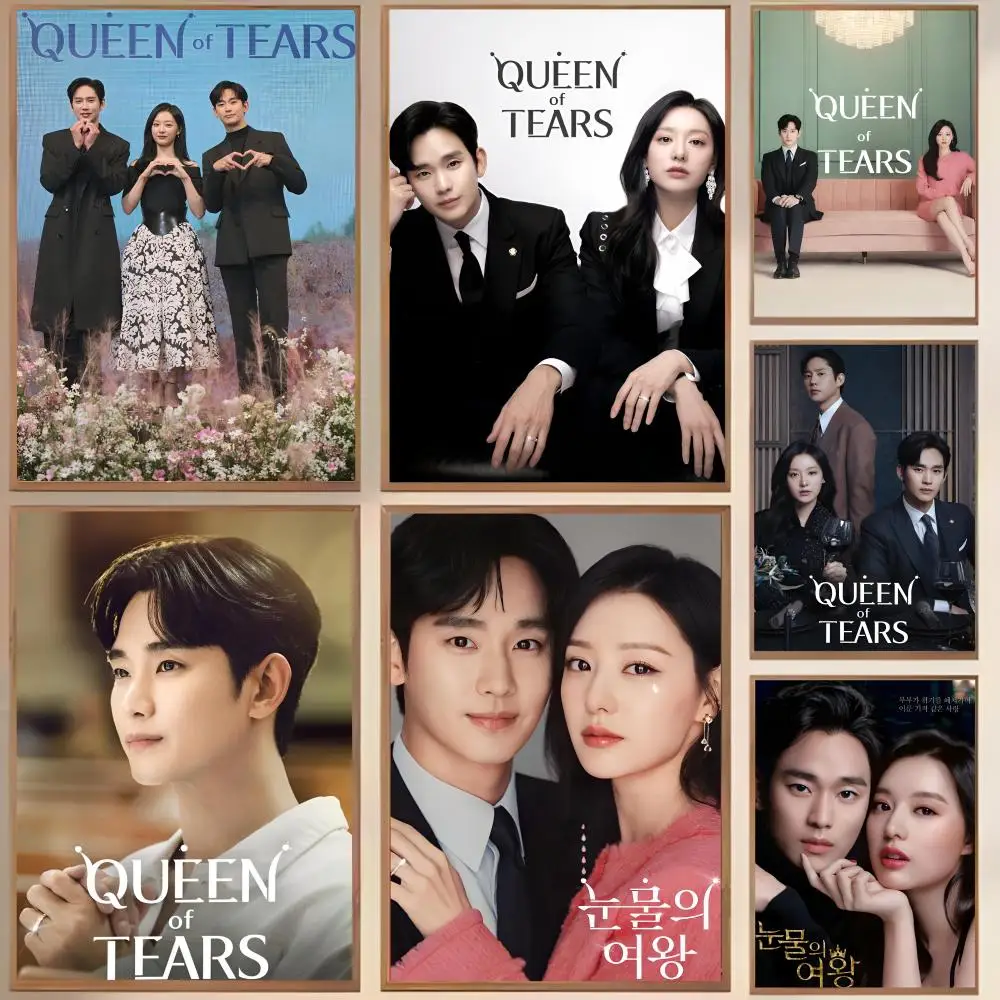 الكورية Q-ملكة الدموع اللوحة الخط شخصية المساحات قماش المشارك جدار جدارية الفن صور لغرفة ديكور المنزل #1