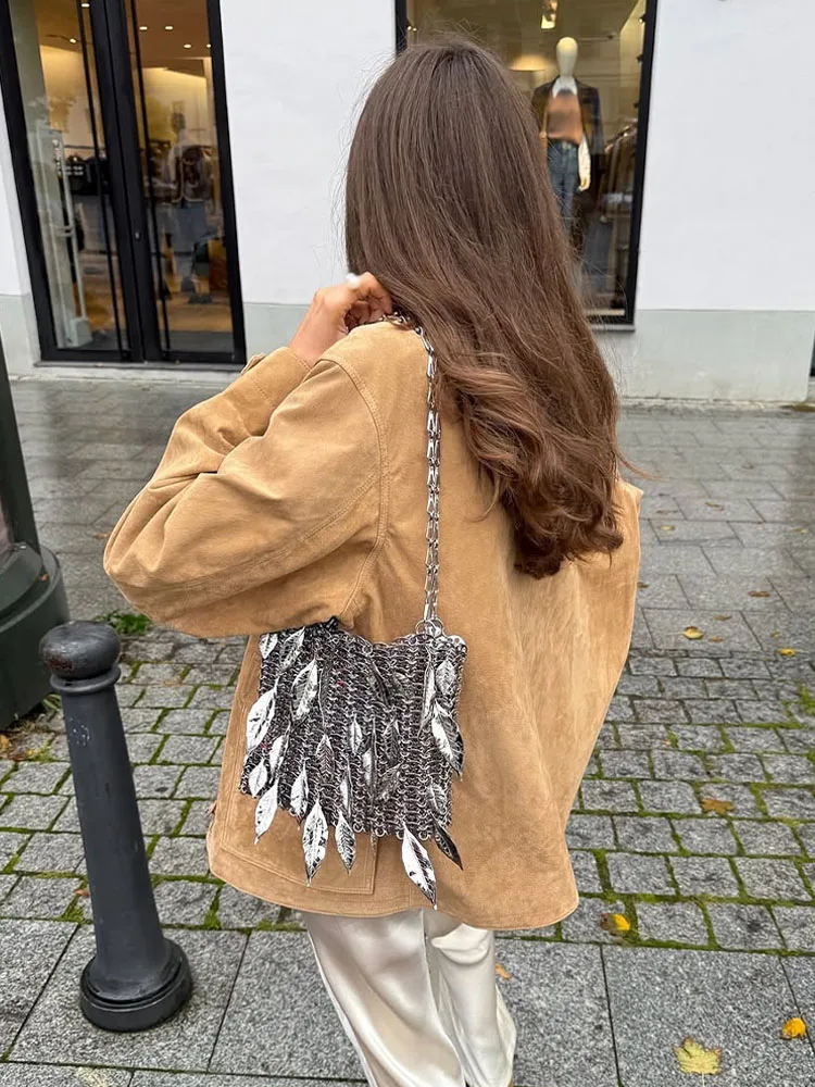 HH otoño moda mujer chaquetas sólido cuello vuelto bolsillos de manga larga de un solo pecho mujer Casual abrigos sueltos