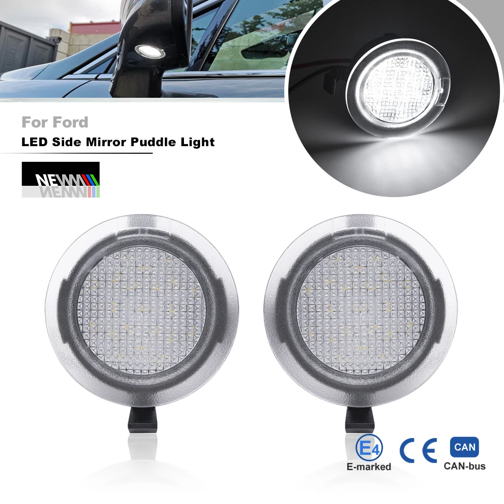 

2 белых светодиодных фонаря бокового зеркала для Ford Fusion Gen 2 2013-2017 Mustang 2015-2017 Mondeo MK5 2015-2017