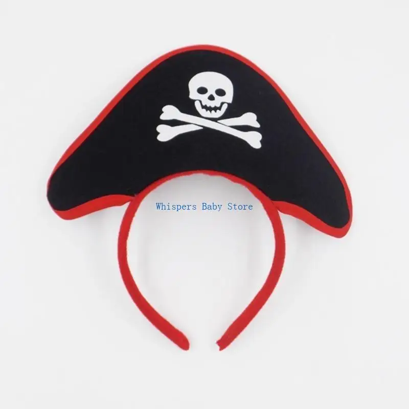 U90E Halloween Pirac Pirate Głowna Korona ślepej opaski Halloween Tiaras Crown