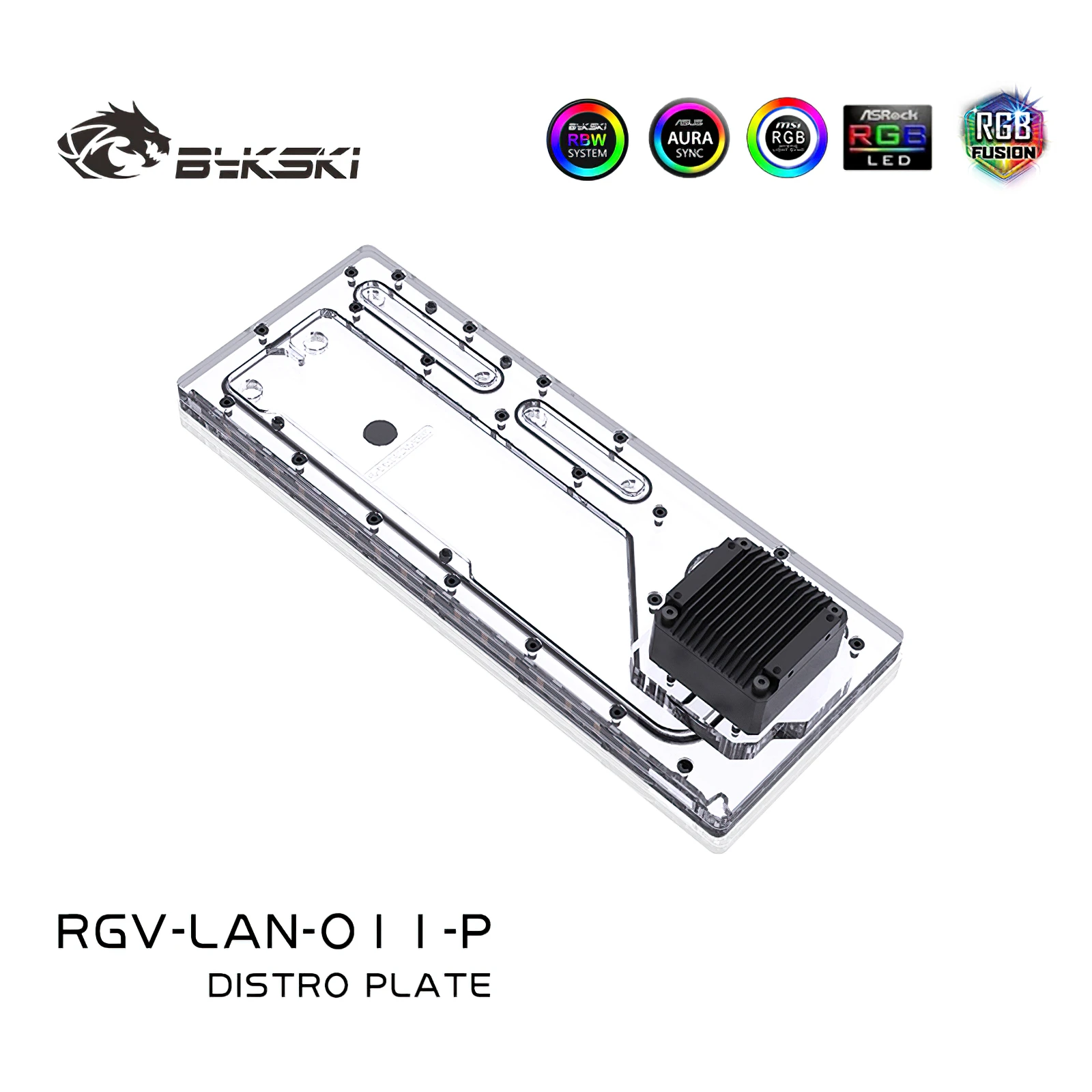 Bykski Distro Plate Reservior for Lianli PC-O11 Dynamic Chassis RGV-LAN-O11-P