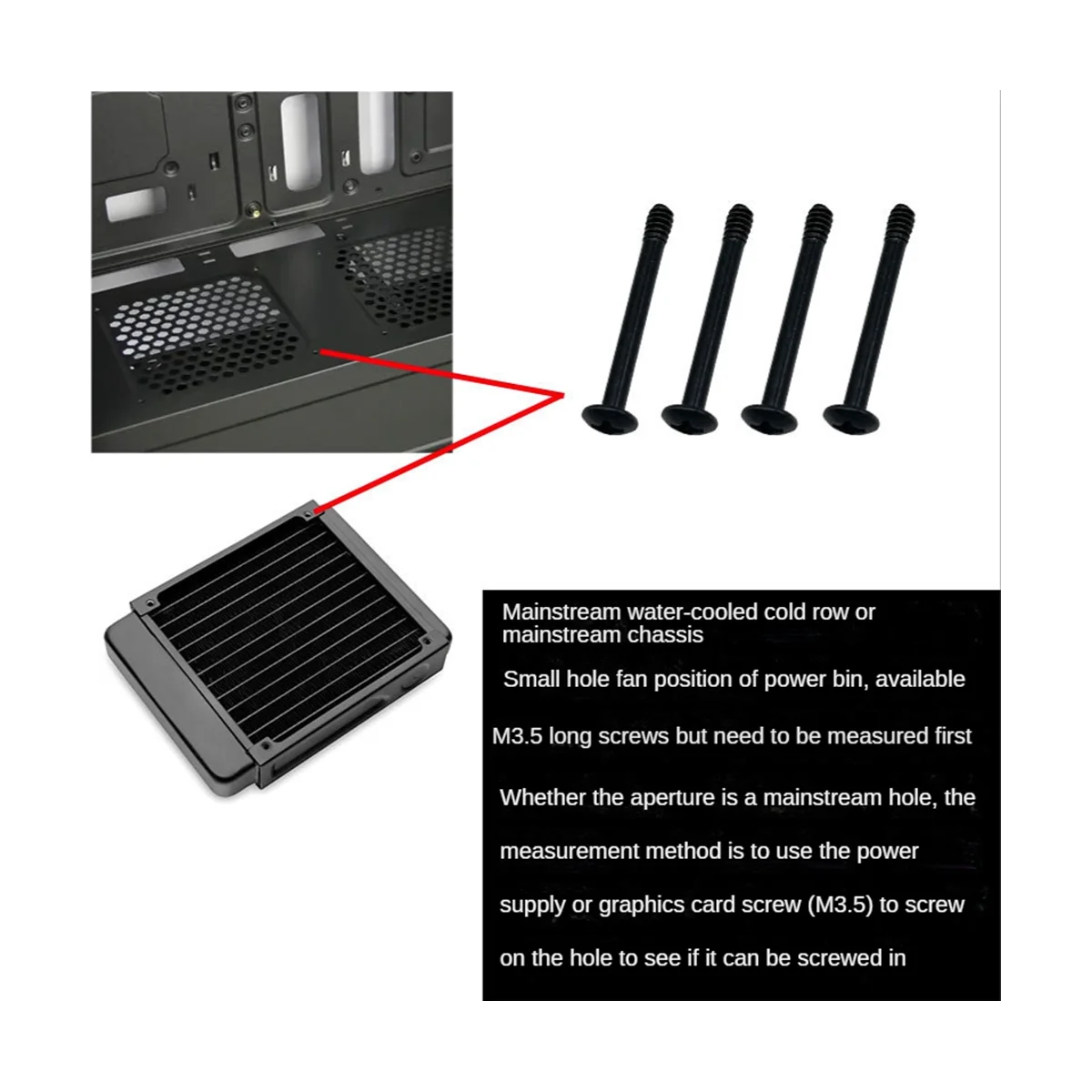 برغي مثبت برأس مستدير مطولة ، حافظة كمبيوتر شخصي ، مبرد بطاقة فيديو ، مروحة تبريد بالماء المبرد ، كمبيوتر ذاتي الصنع ، 6 -32 × 30 ، 25