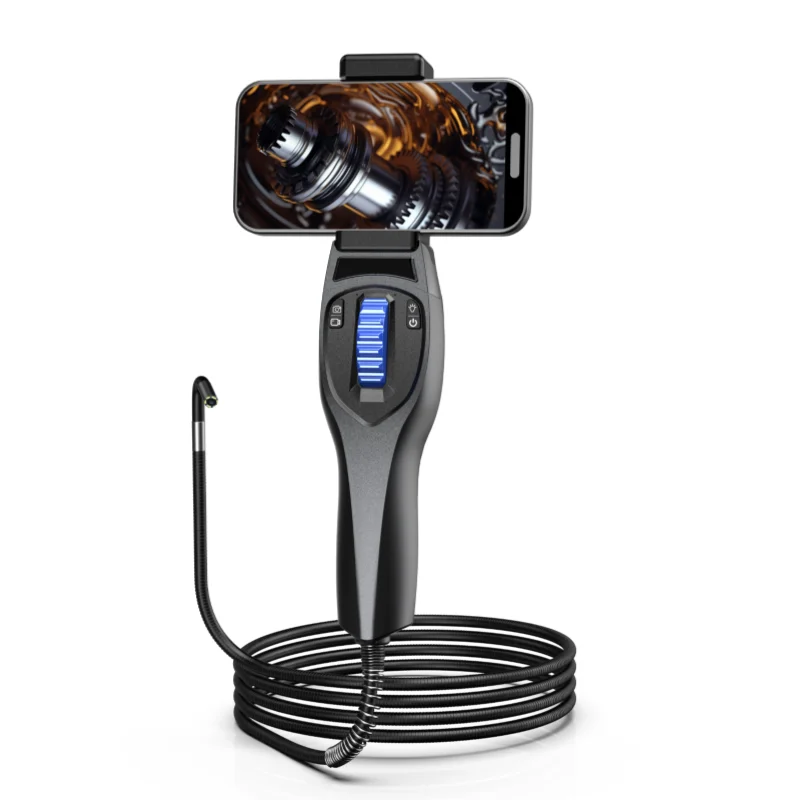 6mm 720P For Android ISO Two Way Articulate 360Degree Steering Endoscope CMOS Borescope Inspection Otoscope Digital Microscope
