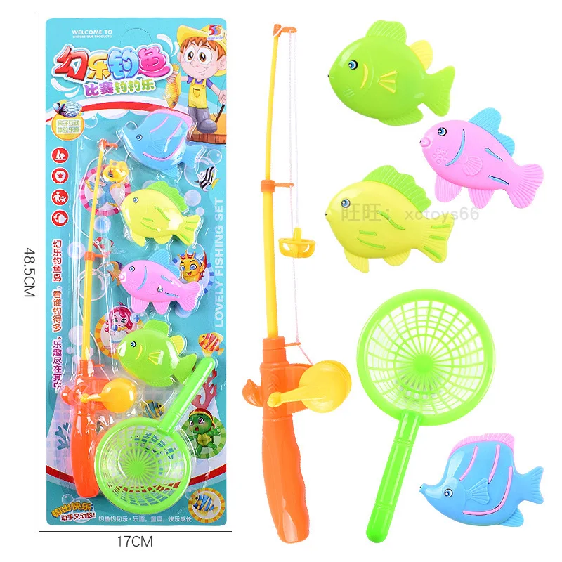 Giocattoli da pesca per bambini magnetico sfuso pesce finto stallo puzzle di pesci divertente gioco di pesca simulazione canna da pesca rete