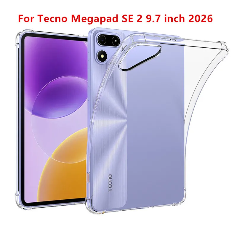 For Tecno Megapad SE 2 2026 Case 9.7 inch Transparent Airbag Soft Silicone Cover funda Tablet Tecno Megapad SE 2 9.7