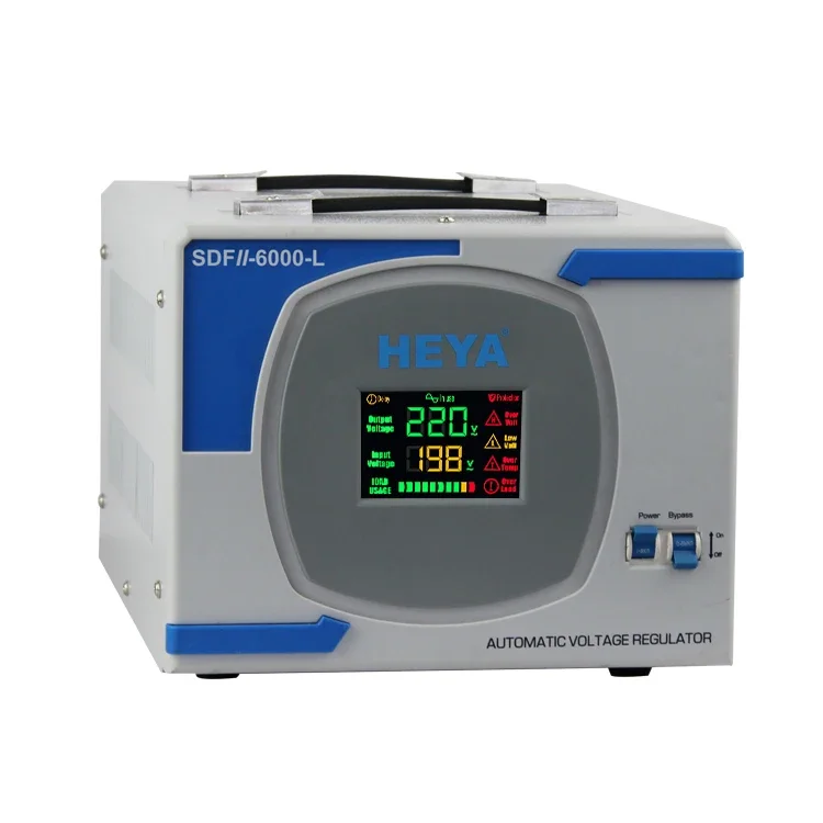 4KVA 6KVA Automatic Voltage Regulator Single Phase Power Stabilizer 220V AC Stable Power Control with LCD Display CE Certified