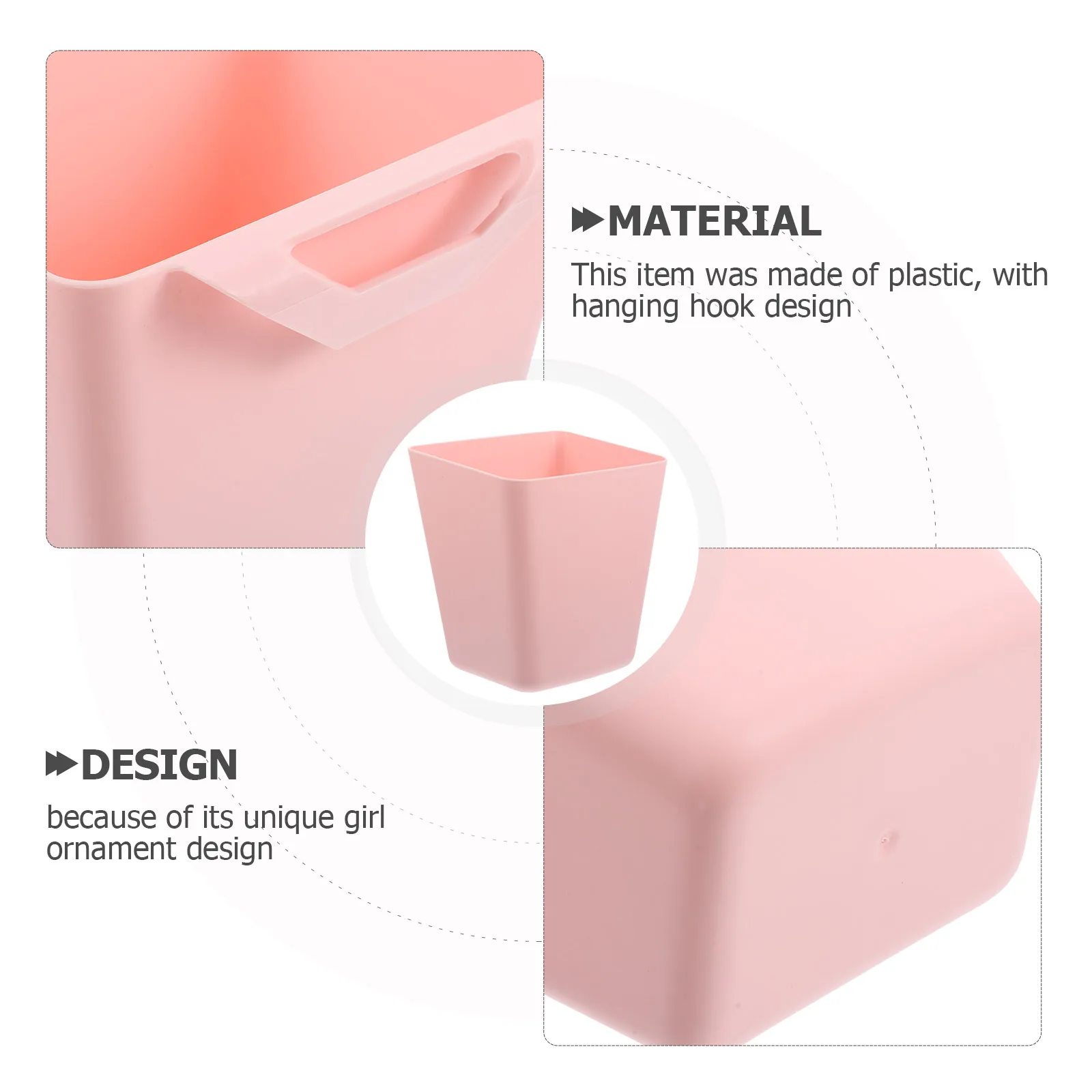 

5pcs Hanging Storage Box Plastic Pen Cup For Rolling Cart Office Home Utility Accessories Nail Brush Holder Decorative