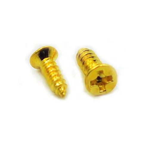 Wkooa Self Tapping Screws Small Phillips Countersunk Head Flat Steel Golden Jewelry Box Screws Pack 1000