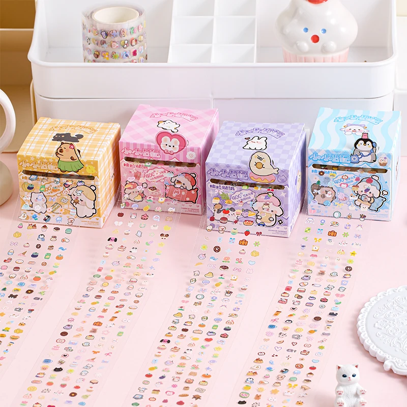 400 + قطعة ملصقات الكرتون لطيف سحب الشريط مخطط اكسسوارات ملصقات ل المجلات سكرابوكينغ عيد الميلاد هدية عيد ميلاد #1