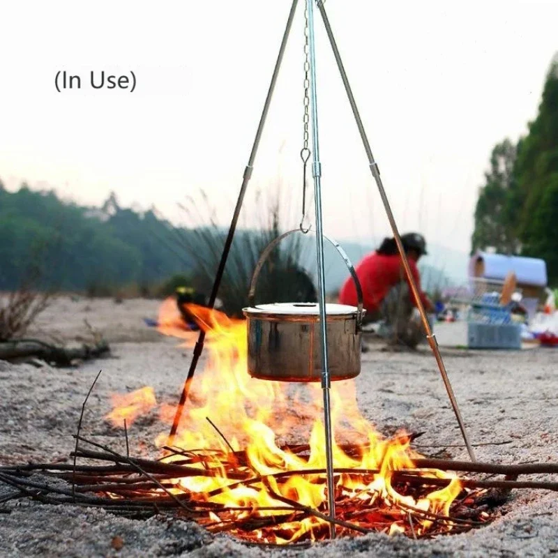 

Разборная подставка для костра из алюминиевого сплава, портативная, регулируемая, для приготовления пищи на открытом воздухе