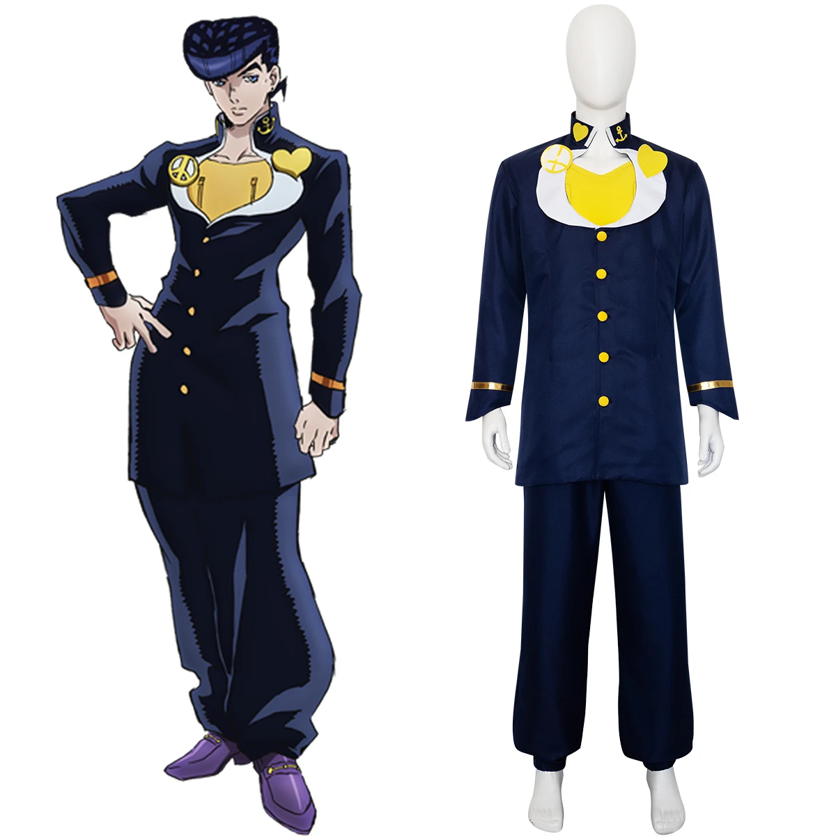 

Аниме Part4 Diamond is Unbreakable Josuke Higashikata Косплей Костюм Униформа Наряд