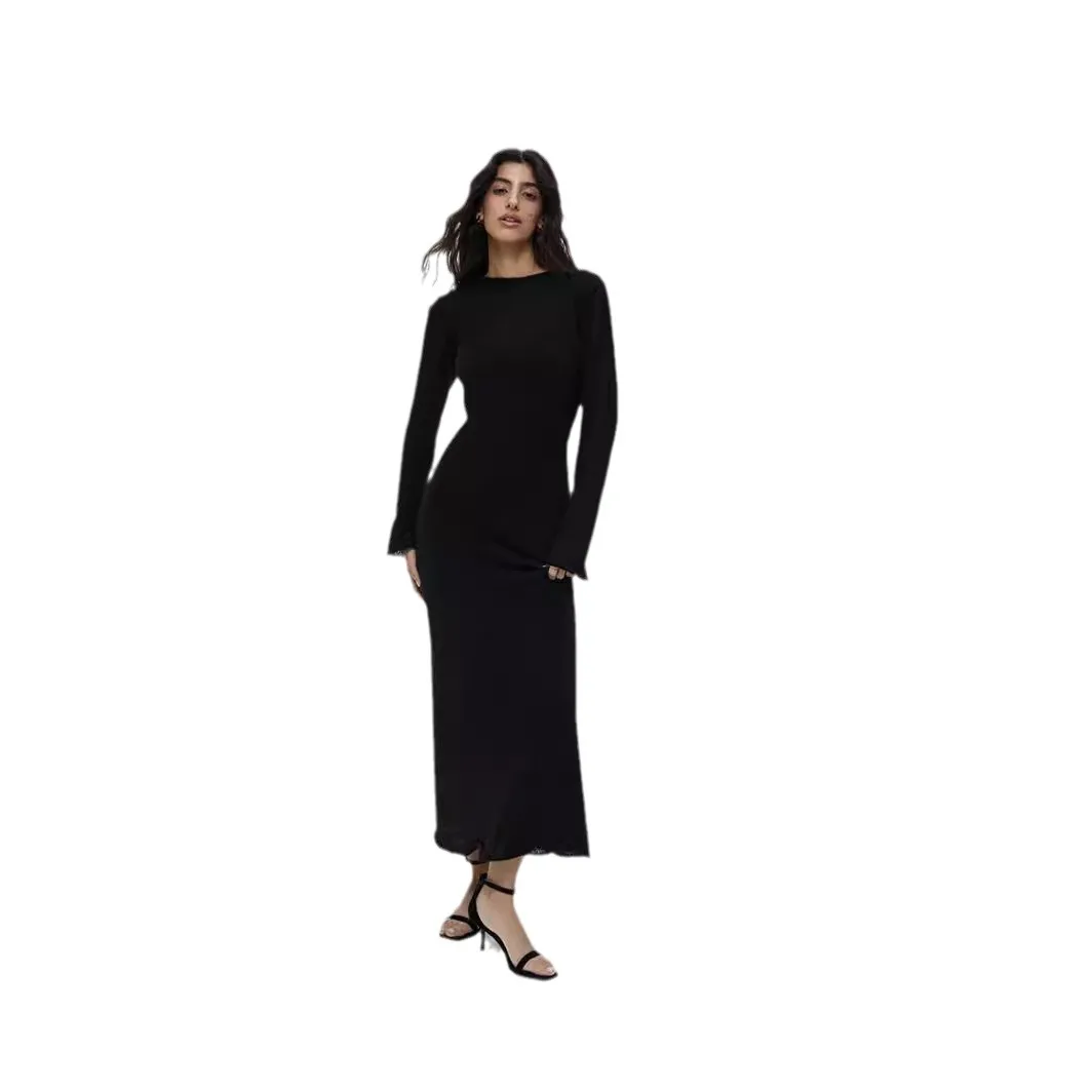 Ensemble jupe creuse tricotée + jupe gilet, chemisier tricoté doux pour femmes, Europe et amérique, 2025