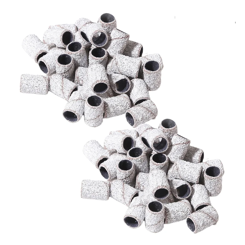 100개 연마 샌딩 밴드 120 #   천연 인조 손톱용 코런덤 재료 매니큐어 페디큐어 네일 드릴 액세서리