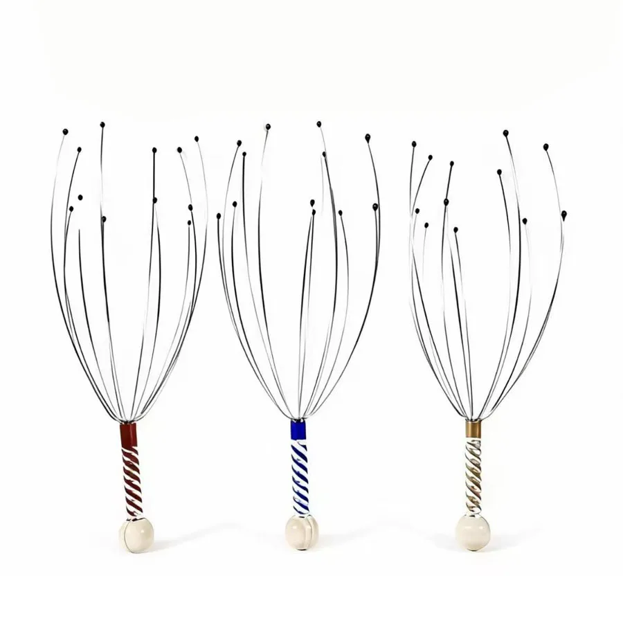 

Octopus Head Massager Stainless Steel Engraved Head Relaxer Brain Massage Claw Scalp Scratcher Itch Reliever Supplies