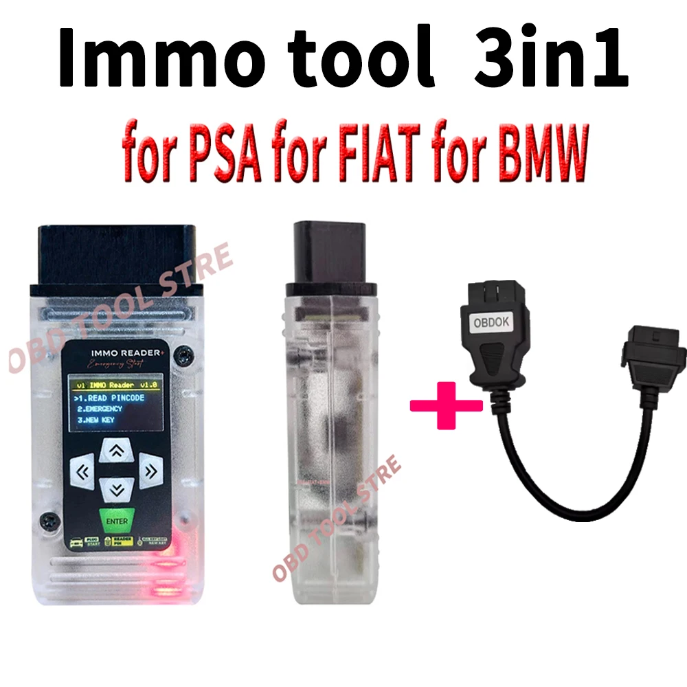 

FOR PSA Immo Reader Emergency Start 3in1 FOR PSA for FIAT for BMW Plug and Play Update Version 1.1 for BMW Force Ignition Tool