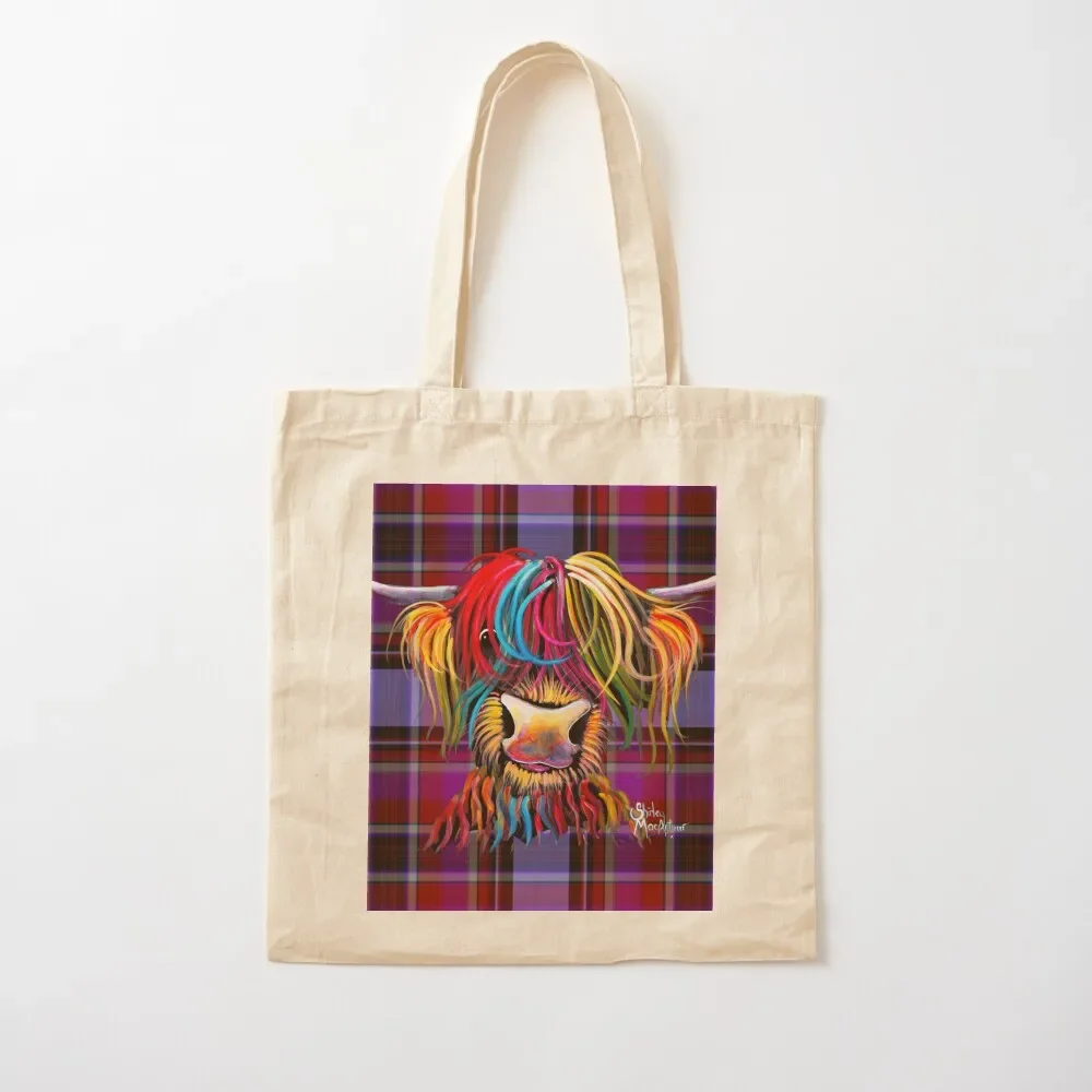 

SCoTTiSH HiGHLaND CoW ' TaRTaN NeLLY P ' by SHiRLeY MacARTHuR Tote Bag Large bags for women tote bags men Tote Bag