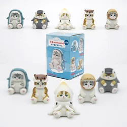 Mofusand Cats Wearing Marine Organism Clothes Blind Box Cute Action Figures Octopus Penguin Otter Table Ornaments Kids Gifts