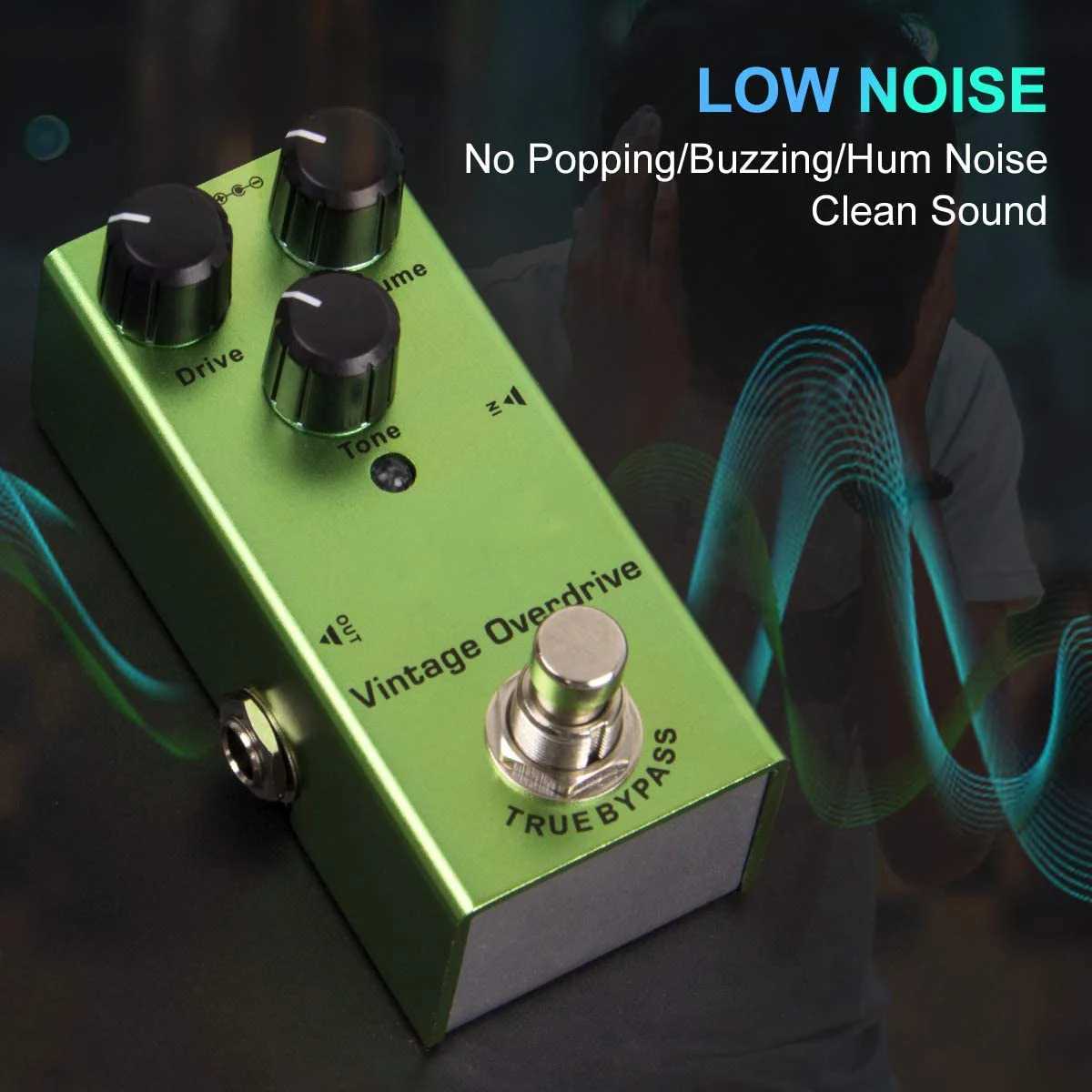 Vintage Overdrive Pedal Guitar Effect Pedal True Bypass Aluminum Shell Guitar Effect DC9V Single Mini Guitar Pedal view 3