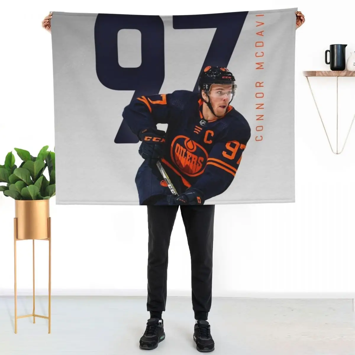 

Connor McDavid Throw Blanket Fluffy Cozy Throw Blanket for Home Decor
