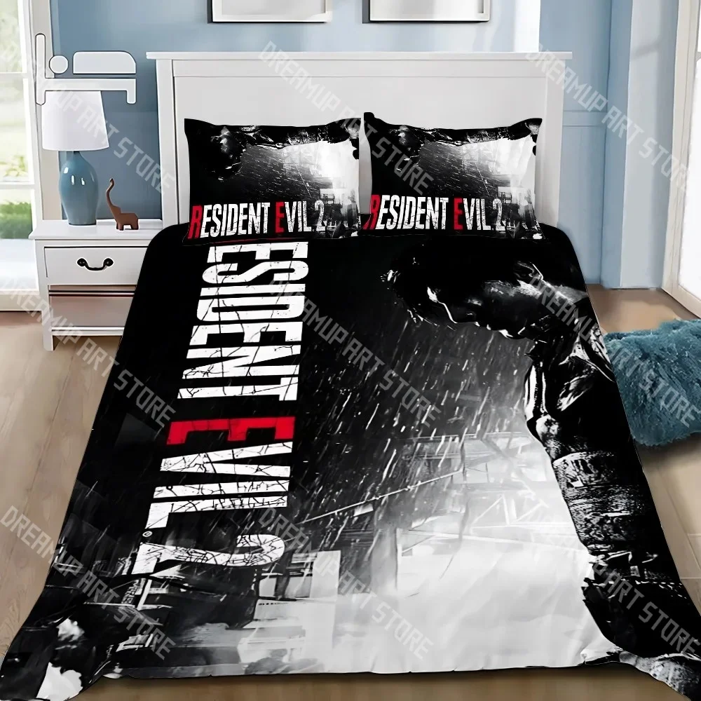 3D Print Resident Evil Game Bedding Set Twin Queen King Full Size Duvet Cover Pillowcase Bed boys girls Adult Home Textiles view 6