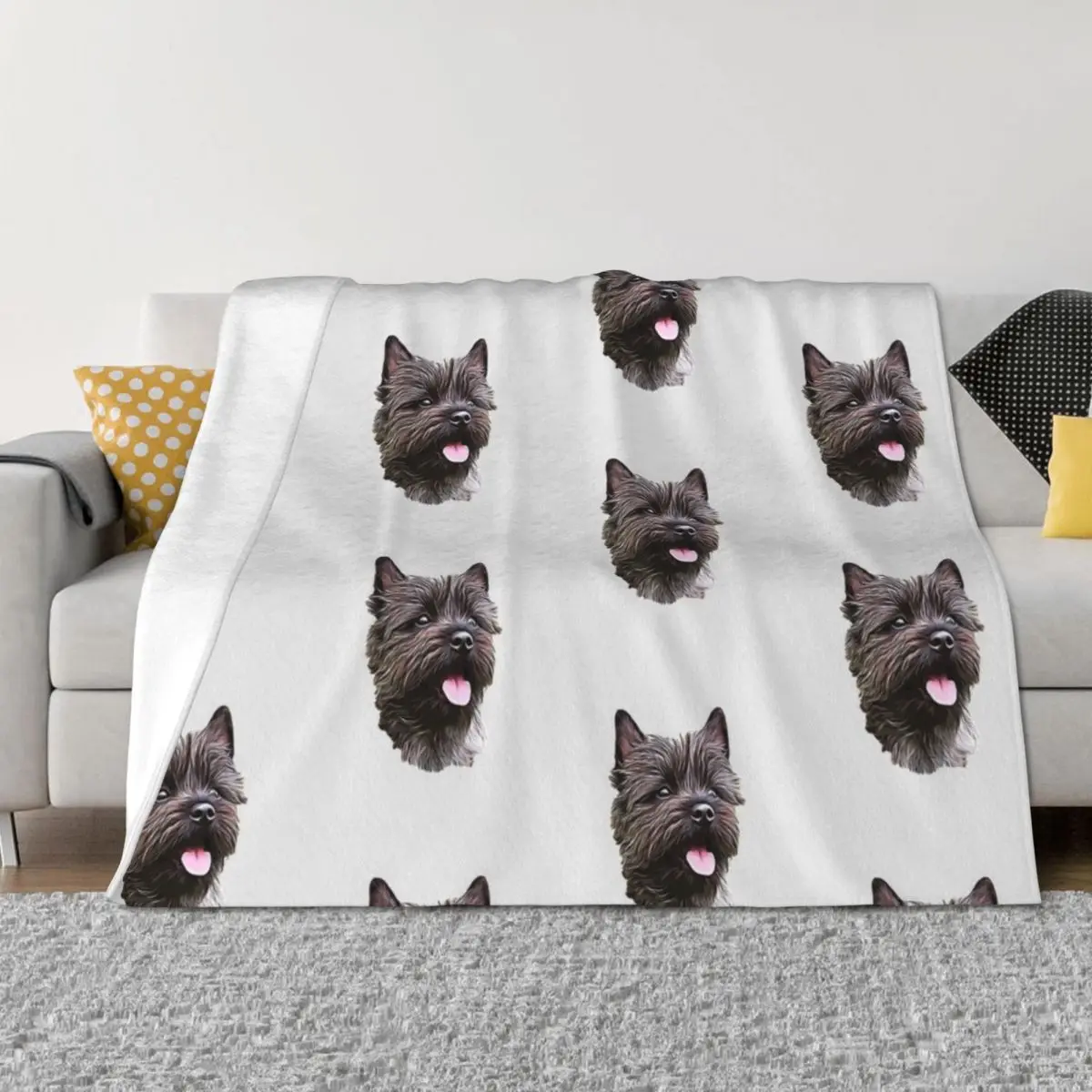 

Cairn Terrier Cutie Throw Blanket Plaid on the sofa christmas decoration Large Decorative Throw Blankets