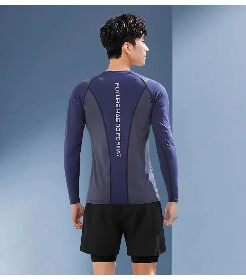 

Fitness clothing men's quick drying long sleeved T-shirt sports top tight fitting basketball training autumn running equipment s