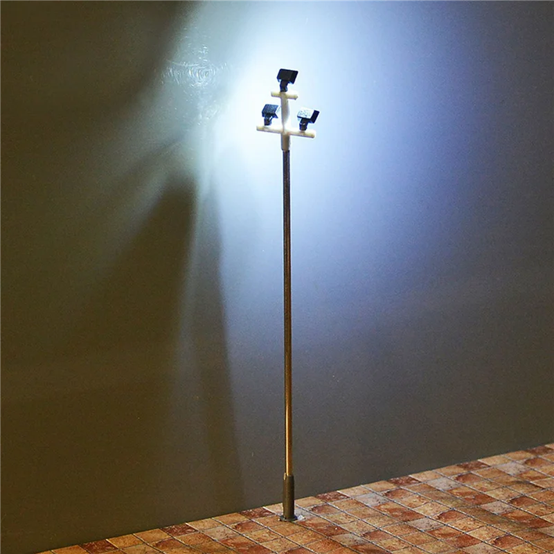 

LCLL-8Pcs 3V LED Miniature Lamp Set Street Light Model For Ho Train Railway Sand Table Building Illumination Scene Kit