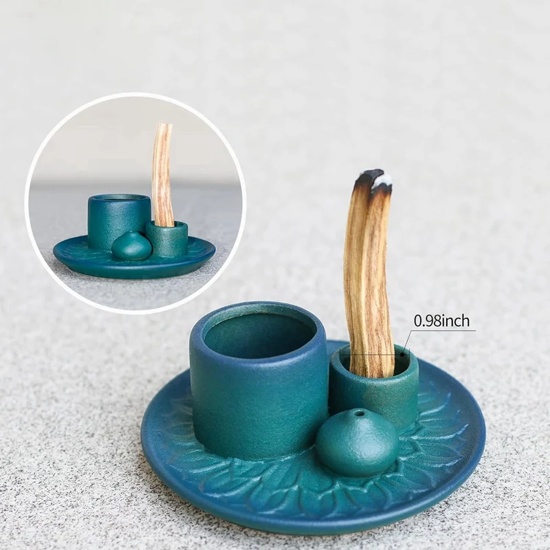 Multi-Purpose Handmade Incense Burner For Incense Sticks, Sage Holder For Burning, Ash Catcher Tray