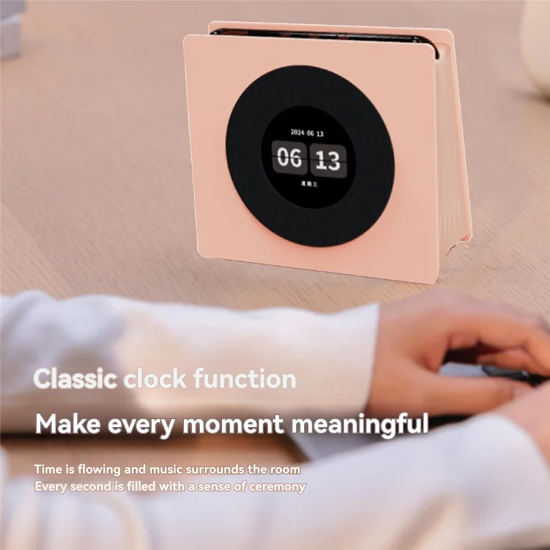 كلمات ديناميكية جديدة من الفينيل عائمة على آلة صوت بلوتوث على الساعة الرقمية الرجعية مع 8 أصوات صامتة #6