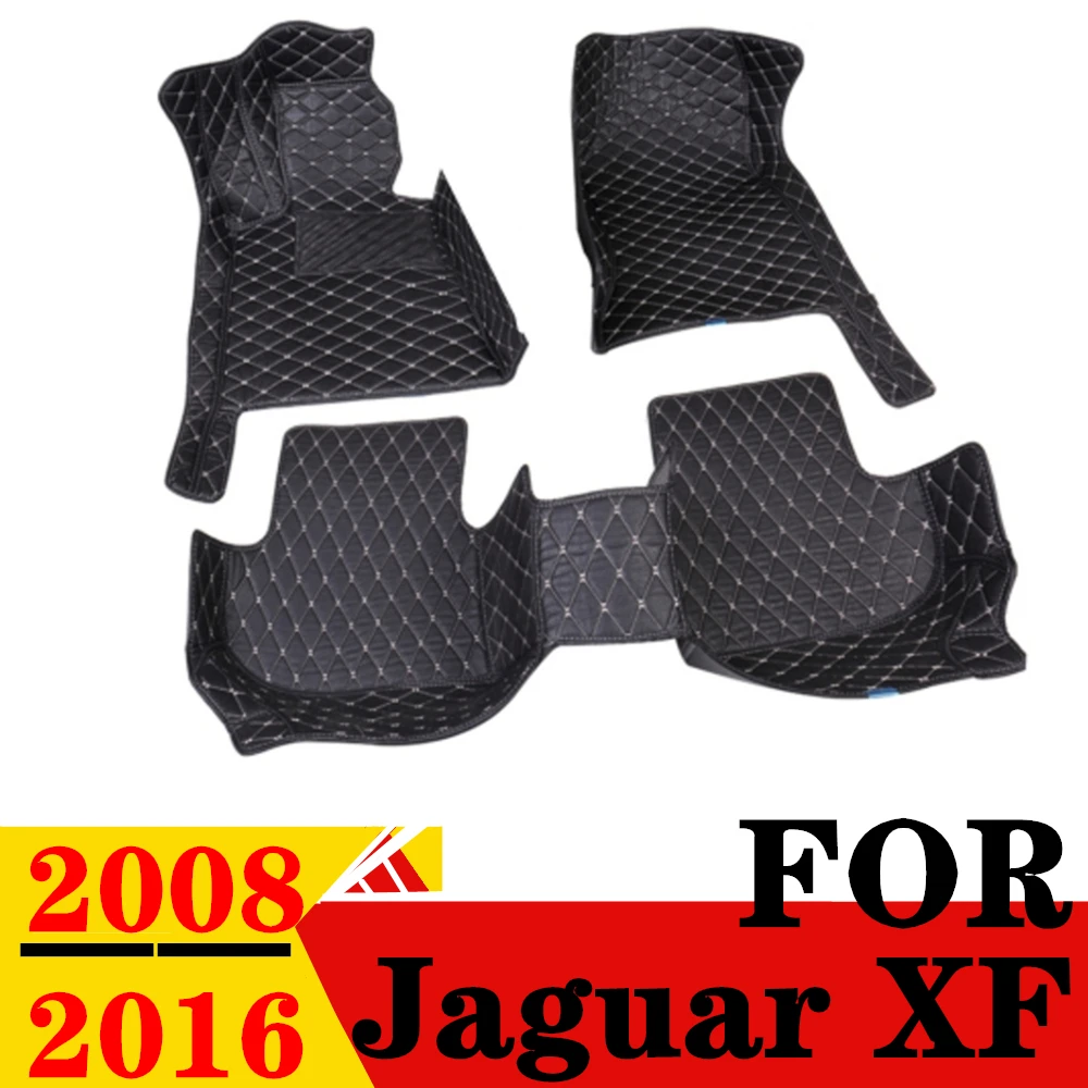 

Автомобильные коврики для Jaguar XF 2016 2015 2014 2013 2012 2011 2010-2008 под заказ, передняя и задняя напольная подкладка, коврики для ног, коврик