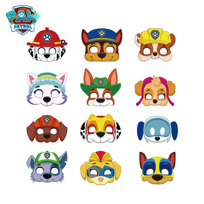 

Paw Patrol Cartoon Mask Theme Party Props Role Playing Costumes Kids Cosplay Photography Tools Baby Shower Birthday Gift