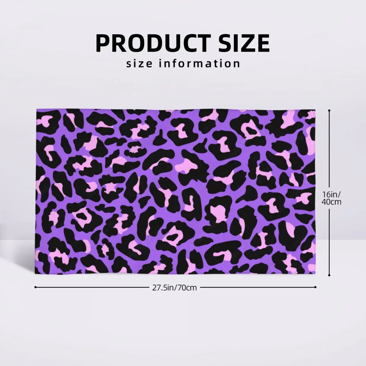 Neon Purple And Pink Leopard Seamless Pattern Super Soft Cotton Face Towel Quick Dry Animal Cheetah Yoga Towels