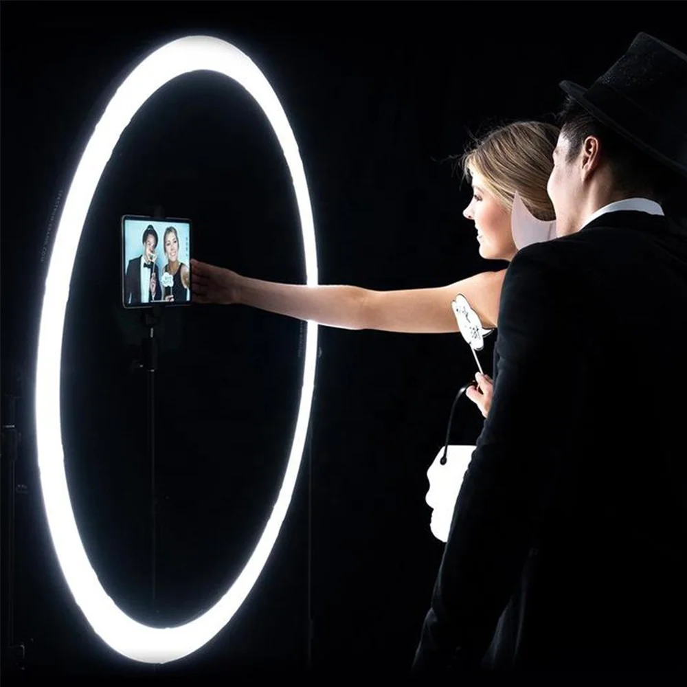 120W LED Ring Light Wire Control for Studio Video Photography High-Efficiency Photographic Lighting