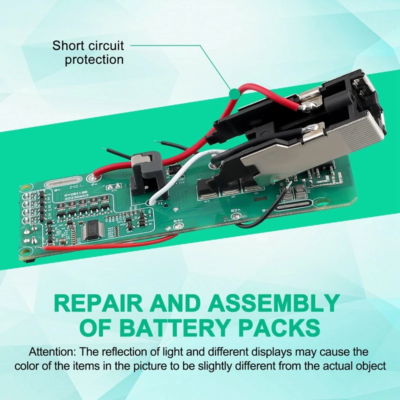 リチウムイオン電池充電回路ボード,18V, P108,rb18l40,マルチツール用PCB交換部品,簡単なインストール