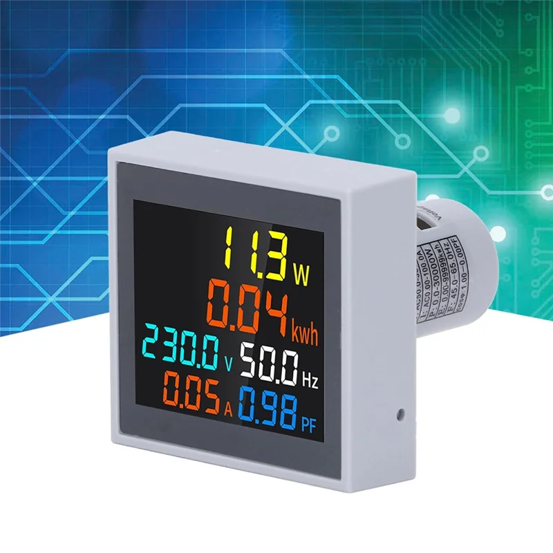 Misuratore digitale multifunzione 6 in 1 Monitor di frequenza di potenza di tensione CA per uso domestico SPM004-[Qahk]