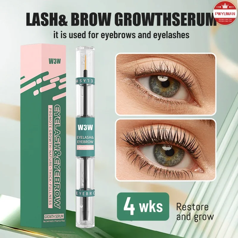 Siero per la crescita rapida delle ciglia 7 giorni Potenziatore naturale per sopracciglia Più lungo Più pieno Più spesso Allungamento Curling Soluzione per ciglia Prodotto per il trucco