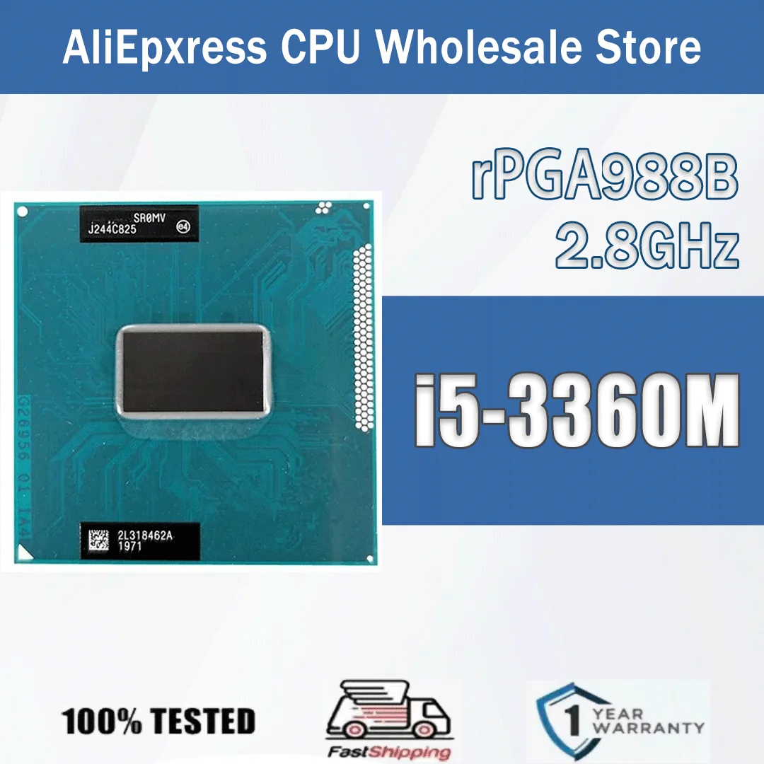 Intel Core i5-3360M 2,8 GHz 3M 35W SR0MV Dual-Core Quad-Thread ordenador CPU procesador servidor Socket G2 / rPGA988B i5 3360M