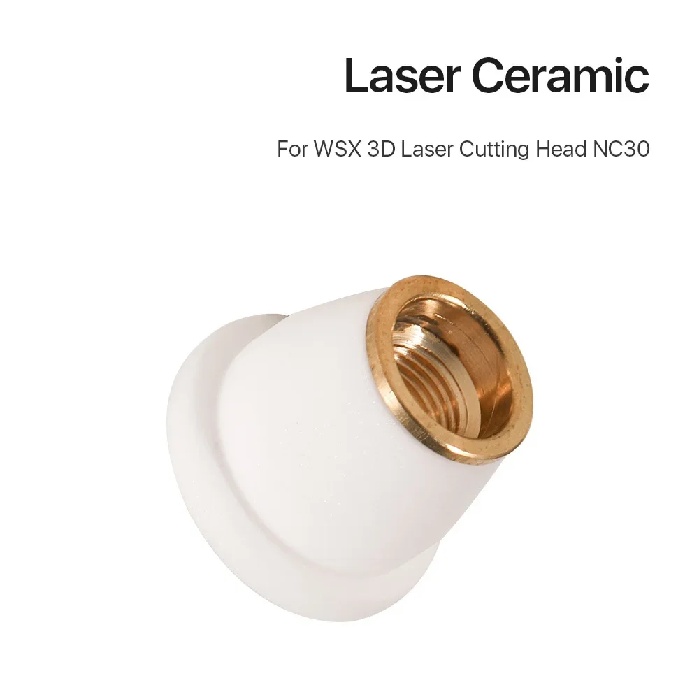 WSX Laser Head Laser Ceramic Dia.13mm M5 Thread Nozzle Holder Nozzle Connect Ceramic Part for WSX 3D NC30 Laser Head