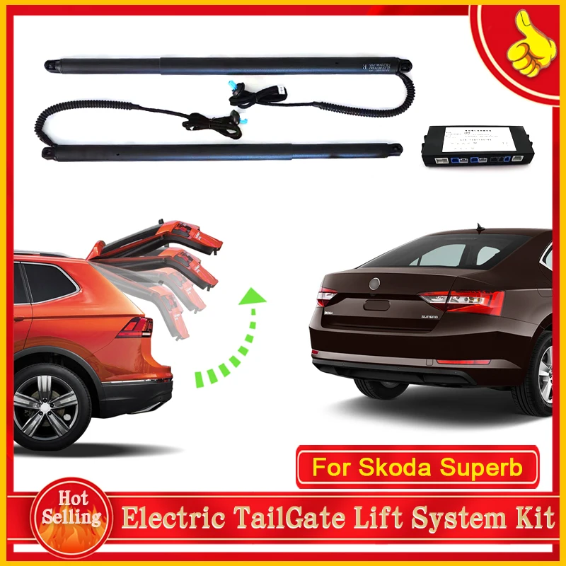 For Skoda Superb 2016~2024 Car Auto Electric Tailgate Opener Vehicle Power Rear Door Liftgate Automotive Modification Parts