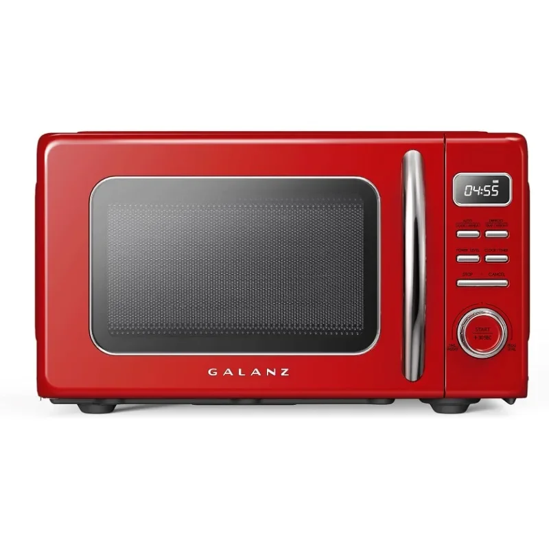 HAOYUNMA Retro Countertop Microwave Oven with Auto Cook & Reheat, Defrost, Quick Start Functions, You Deserve It