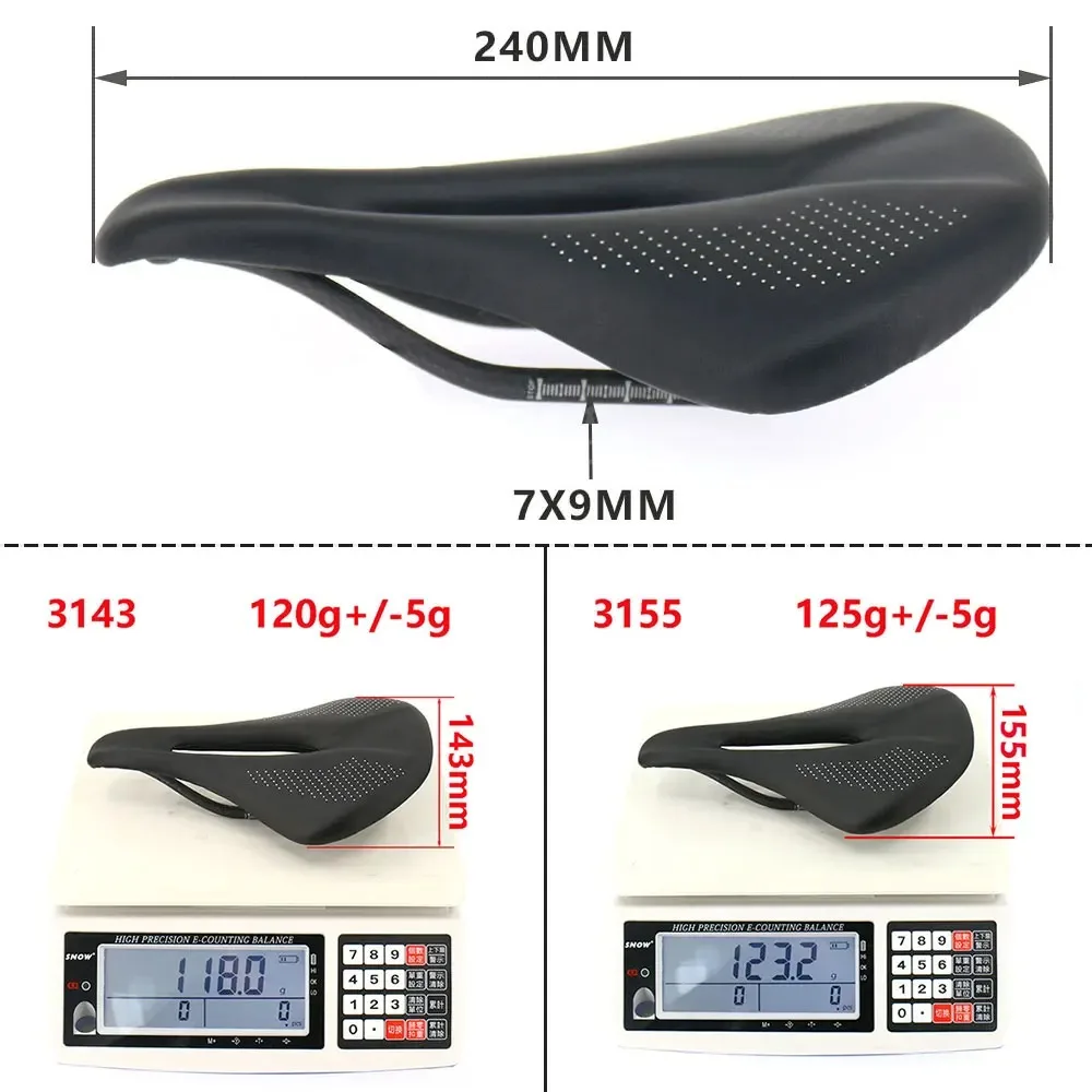 ELITA ONE MTB/Road Bike Saddle 240*143mm Carbon Fiber Bicycle Seat 96g