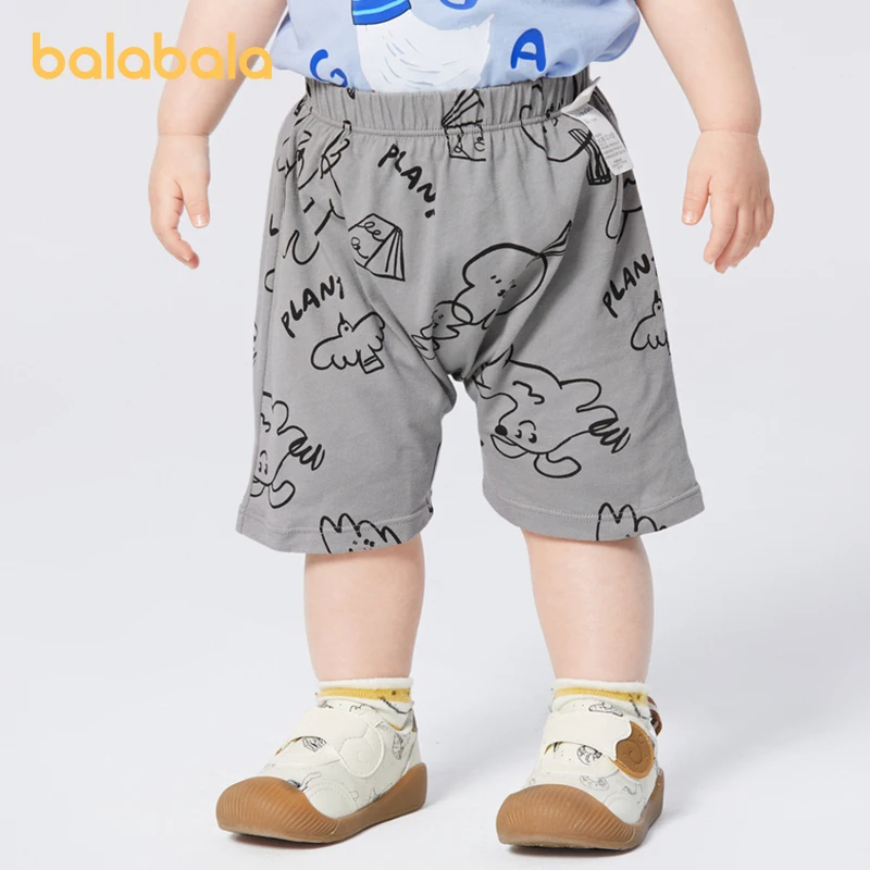 

Balabala Baby Pants Baby Shorts 2024 Spring/Summer New Collection Boys Girls Fashionable Artistic Cute Trendy