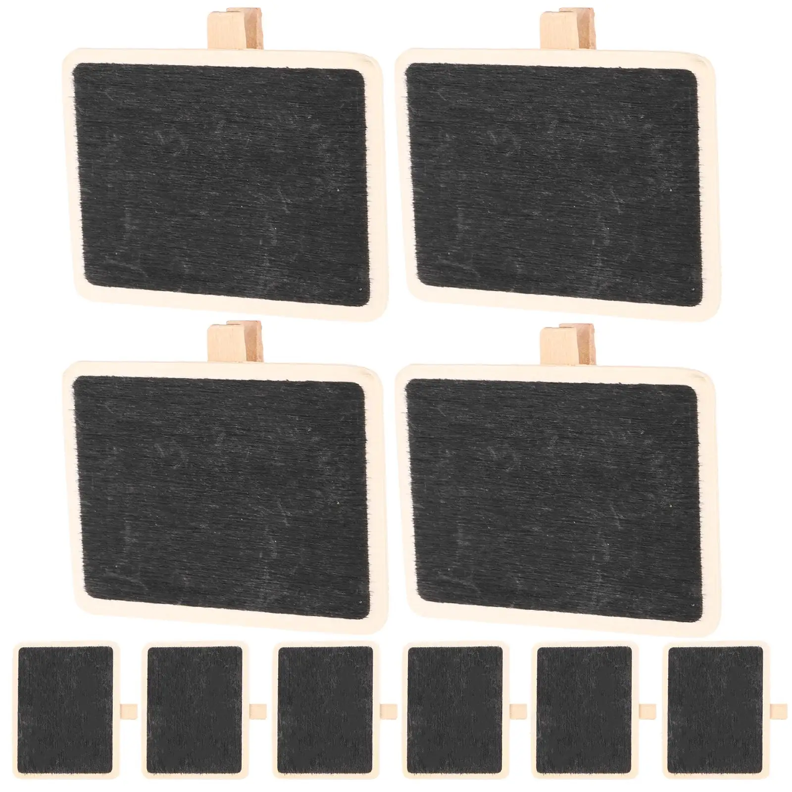 

10PCS Blackboard Clips Note Holders Small Memo Chalkboard Sign Decor Wooden Mini Message Board Photo Display Home Office