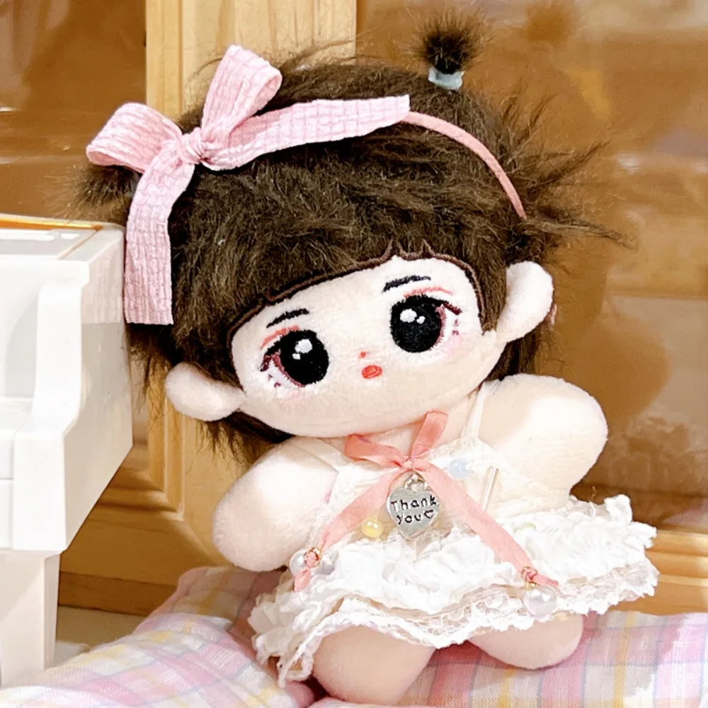

Strap Dress 10cm Cotton Doll Clothes Suit Lovely Doll Clothes Outfit Bow Knot White Doll Dress Up Set Children's Gift