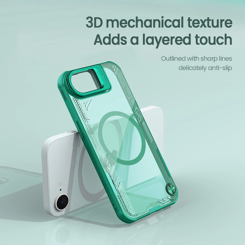 

Nillkin For iPhone 17E/16E iceblade Prop Magnetic Case TPU+PC lens cover bracket anti drop airbag phone case protective cover