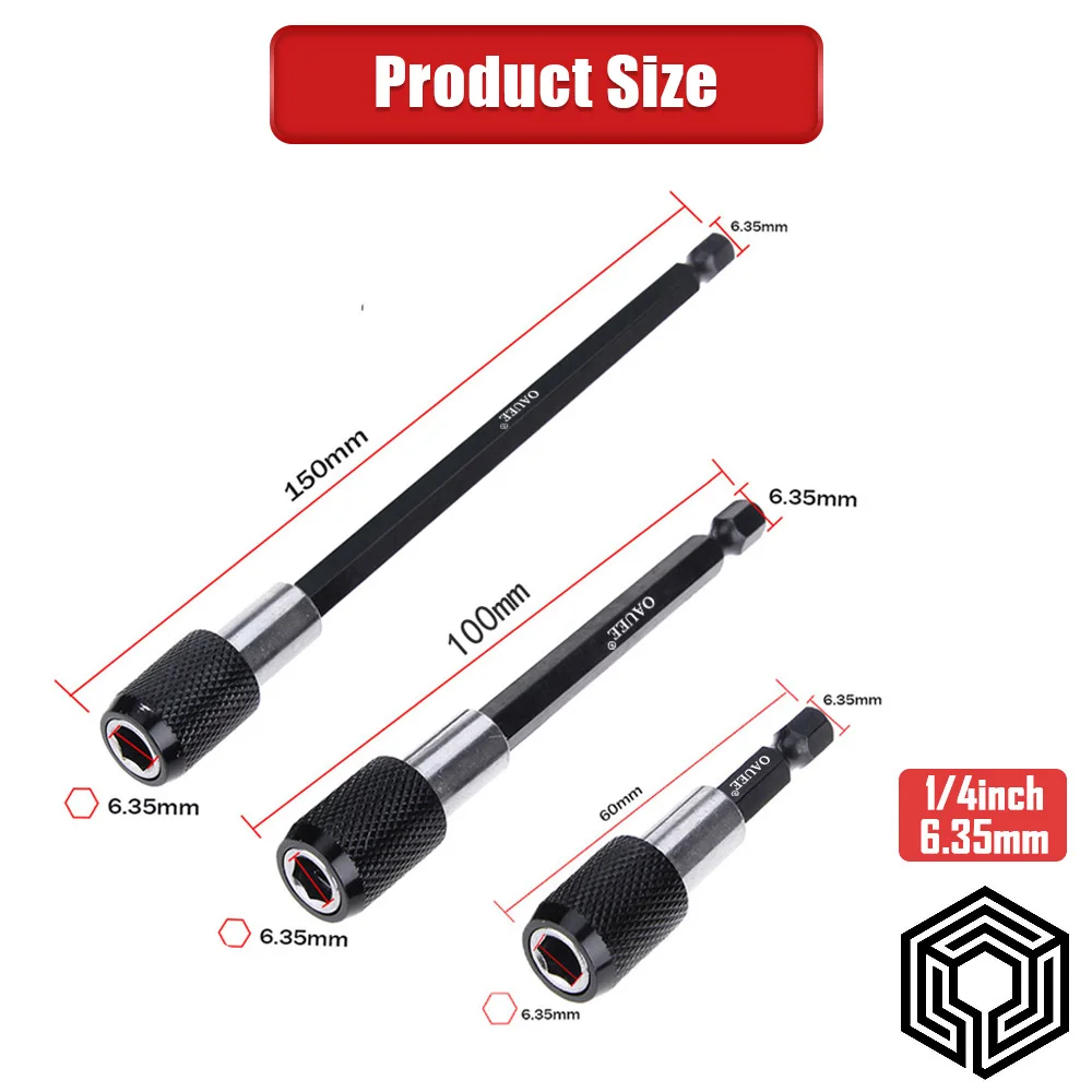 1/4นิ้ว Hex Shank ไขควงไขควง Bit Holder Extension Bar แม่เหล็กไขควงไฟฟ้าชุด Magnetic Tip สำหรับเจาะ