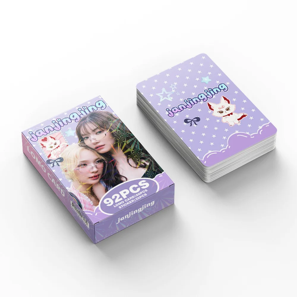 92PCS JanJingjing Lomo Cards Set Thai GL Star Merch 60P Couple HD Photocards + 32P Decor Stickers Fans Collection Gift image 5