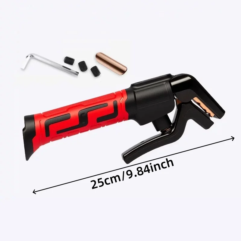 Fully Insulated Pure Copper Welding Electrode Holder, Heat-Resistant Non-Slip Arc Stick Welder Clamp Tool