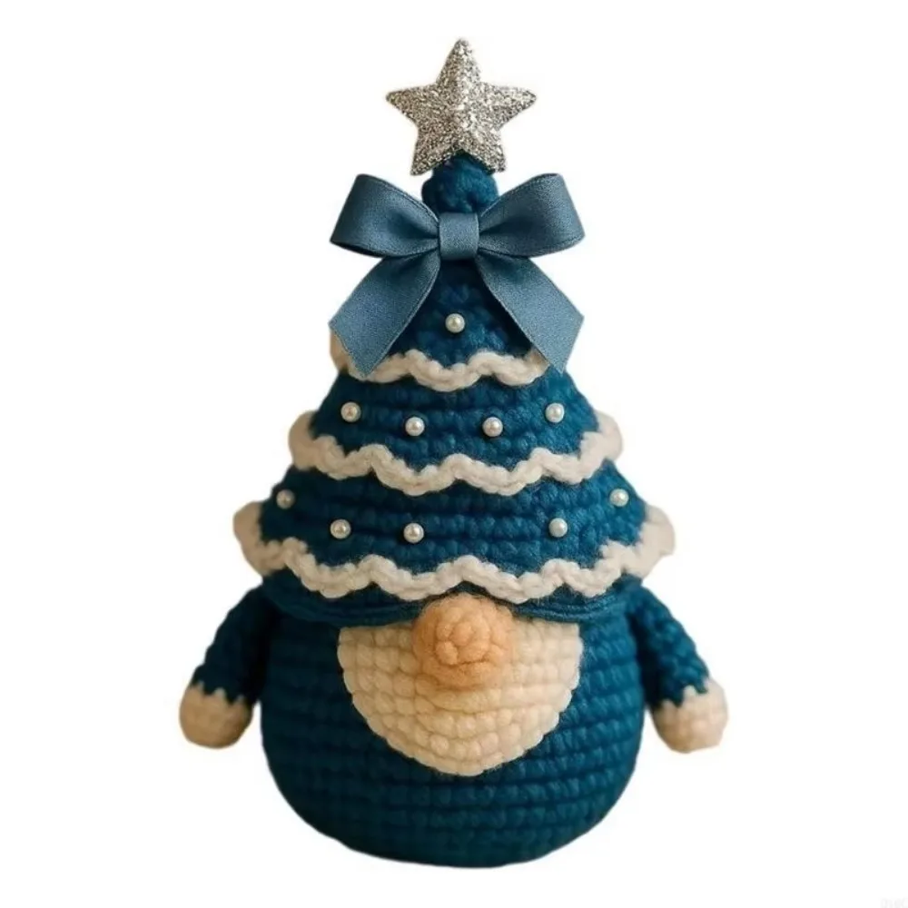Cotton Yarns Crochet Christmas Tree Kit Handmade Step By Step Guide Crochet Gnomes Making Set DIY Set